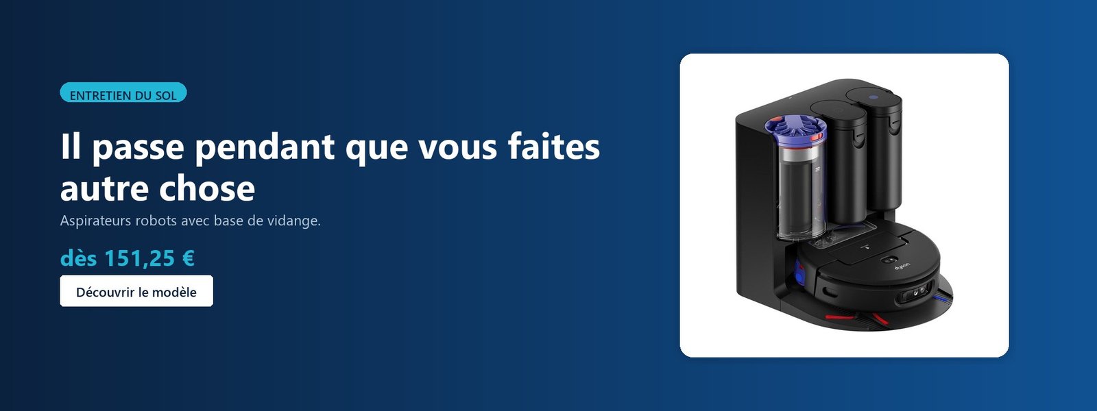 Aspirateurs robots avec base de vidange automatique